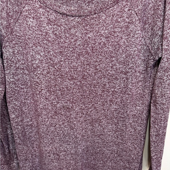 Athleta‎ Luxe Pose Top S Tunic Long Sleeve Soft Stretch Purple Wine Heathered - Picture 3 of 7